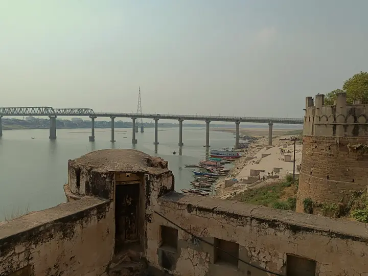 The Ganga and the Ramnagar bridge seen from Ramnagar Fort
